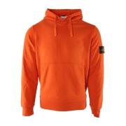 Oranje Katoenen Sweater voor Heren Stone Island , Orange , Heren