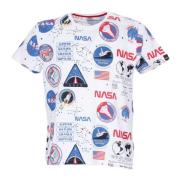 Wit All Over Print T-shirt Alpha Industries , Multicolor , Heren