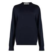 Wollen Crew-Neck Sweater Golden Goose , Blue , Heren