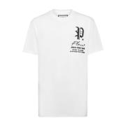 Stijlvol T-shirt met Uniek Ontwerp Philipp Plein , White , Heren