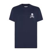 Stoere Grafische Tee Fadcmtk7410Pjy002N14 Philipp Plein , Blue , Heren