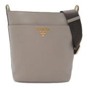 Pre-owned Leather prada-bags Prada Vintage , Gray , Dames