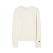 Zachte Katoenen Geborduurde Sweater Busnel , Beige , Dames