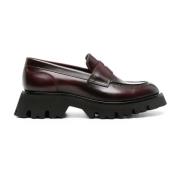 Klassieke Leren Loafers Santoni , Brown , Dames