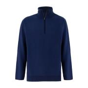 Zachte Stof Rits Sweatshirt Sease , Blue , Heren