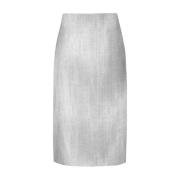 Stijlvolle Rok met Uniek Ontwerp Ermanno Scervino , Gray , Dames