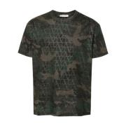 Stijlvol T-shirt met Uniek Ontwerp Valentino Garavani , Green , Heren