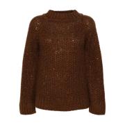 Stijlvolle Sweater met Uniek Ontwerp Ermanno Scervino , Brown , Dames