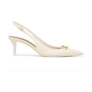 Elegant Slingback Pumps Valentino Garavani , Beige , Dames