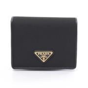 Pre-owned Leather wallets Prada Vintage , Black , Dames