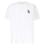 Witte Katoenen T-shirt met Puffin Logo JW Anderson , White , Heren