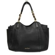 Pre-owned Leather totes Salvatore Ferragamo Pre-owned , Black , Dames