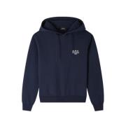 Navy Hoodie Rue Madame Paris Geborduurd A.p.c. , Blue , Dames