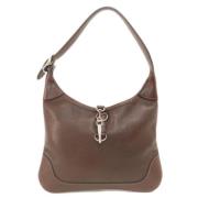 Pre-owned Leather shoulder-bags Hermès Vintage , Brown , Dames