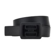 Zwart leren riem voor dames Hogan , Black , Dames