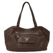 Pre-owned Leather totes Prada Vintage , Brown , Dames