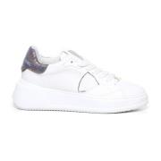 Sneakers van kalfsleer met metallic hiel Philippe Model , White , Dame...