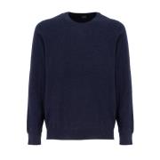 Elegant Crew Neck Sweater Fedeli , Blue , Heren