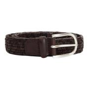 Bruin Leren en Wol Riem Orciani , Brown , Dames