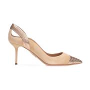 Elegant Pointed Toe Suede Pumps Aquazzura , Beige , Dames