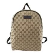 Pre-owned Canvas gucci-bags Gucci Vintage , Beige , Dames