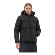 Korte Donsjas Waterafstotende Regenkleding Moncler , Black , Heren