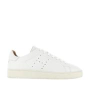 Witte Leren Sneakers met Geperforeerde Zijde Hogan , White , Heren