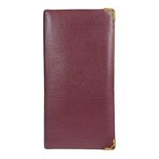 Pre-owned Leather wallets Cartier Vintage , Red , Dames