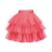 Gelaagde Tule Minirok Pinko , Pink , Dames