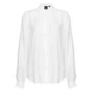 Crème Shirt Elegante Stijl Pinko , White , Dames