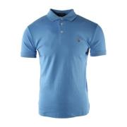 Blauwe Custom Slim Fit Polo Shirt Ralph Lauren , Blue , Heren