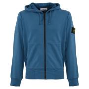 Blauwe Zip Hoodie Stone Island , Blue , Heren