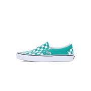 Klassieke Slip-on Peper Groen/Wit Sneaker Vans , Green , Heren