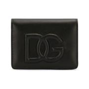 Zwarte DG Logo Portemonnee Dolce & Gabbana , Black , Dames