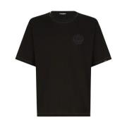 Casual Katoenen T-Shirt Dolce & Gabbana , Black , Heren