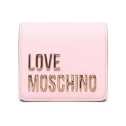 Roze Ecoleather Portemonnee met Kaartsleuven Love Moschino , Pink , Da...