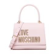 Roze Ecoleather Handtas met Schouderband Love Moschino , Pink , Dames