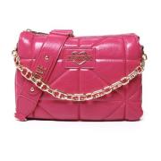 Magenta Geometrisch Gewatteerde Schoudertas Love Moschino , Pink , Dam...