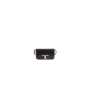 Zwarte Leren Schoudertas Tod's , Black , Dames