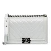 Pre-owned Leather crossbody-bags Chanel Vintage , White , Dames