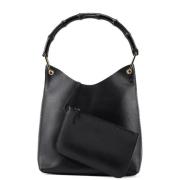 Pre-owned Leather handbags Gucci Vintage , Black , Dames