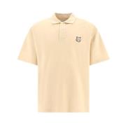 Klassiek Poloshirt in Diverse Kleuren Maison Kitsuné , Beige , Heren