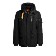 Zwarte Winterjas met Functioneel Ontwerp Parajumpers , Black , Heren