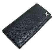 Pre-owned Leather wallets Gucci Vintage , Black , Dames