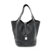 Pre-owned Leather totes Hermès Vintage , Black , Dames