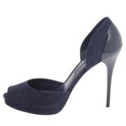 Pre-owned Suede heels Ralph Lauren Pre-owned , Blue , Dames