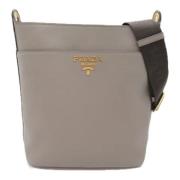 Pre-owned Leather prada-bags Prada Vintage , Gray , Dames