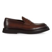 Leren Mocassins met Rubberen Zool Doucal's , Brown , Heren