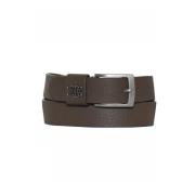 Kristal Leren Riem Chocolade Monogram Gustav , Brown , Dames