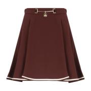 Bordeaux Crêpe Minirok met Metalen Detail Elisabetta Franchi , Red , D...